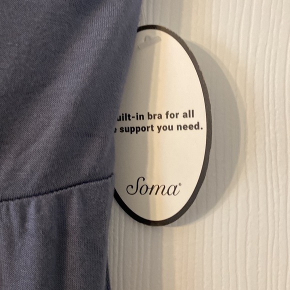 Soma Dress beautiful 45” long brand new with tags gray/bluish color so soft - Picture 3 of 12